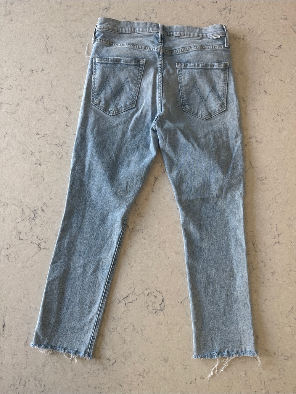 MOTHER denim The Mid Rise Dazzler Ankle Fray Reading By The Pool size 30 - Picture 6 of 14